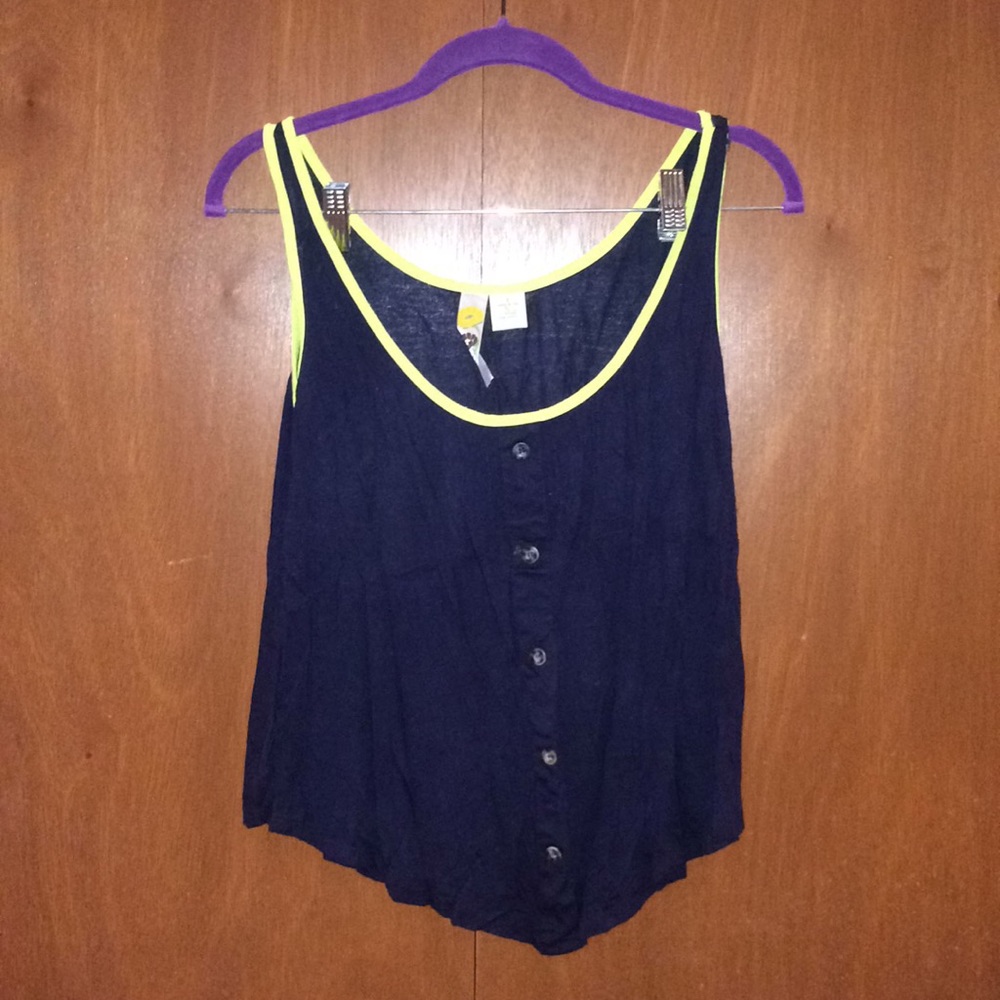 Breezy Blue/Yellow Tank-top